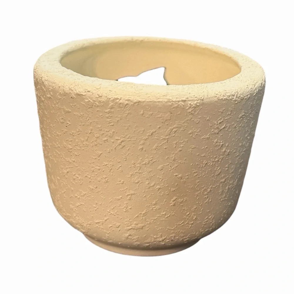 Textured Ceramic Candle‎ Holder with Dolphin Cutout Votive
